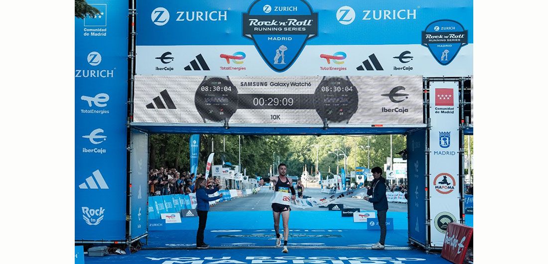 En este momento estás viendo Mitku Tafa y Naom Jebet vencen en la edición con más participantes de Zurich Rock ‘n’ Roll Running Series Madrid