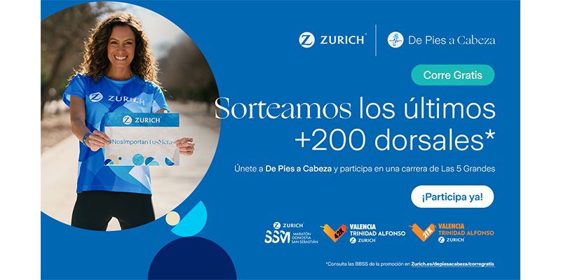 En este momento estás viendo Zurich Seguros lanza el sorteo de 200 dorsales con su iniciativa “Corre Gratis”.