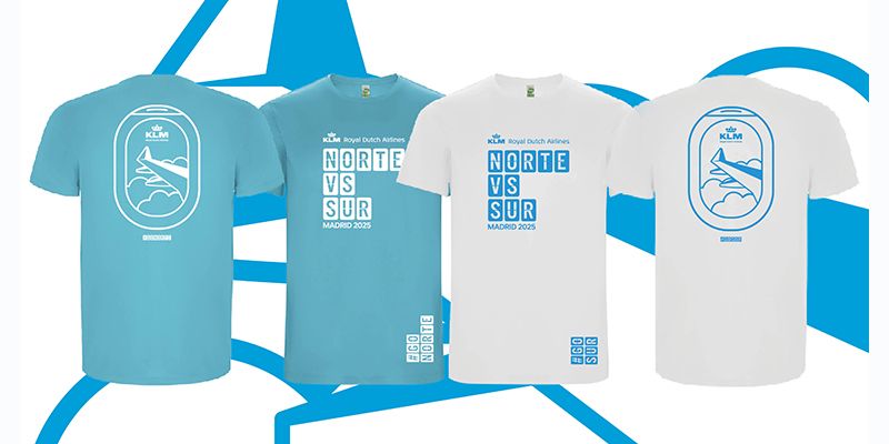 En este momento estás viendo ASÍ SON LAS CAMISETAS CON LAS QUE SE VOLARÁ EN LA KLM NORTE VS SUR