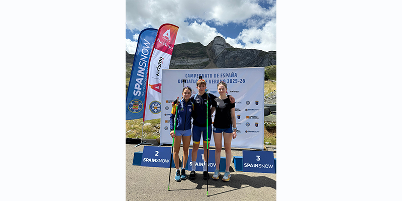 En este momento estás viendo Ángela Cajal y Adrián Lanau reinan en el Campeonato de España de Biatlón de verano en Candanchú