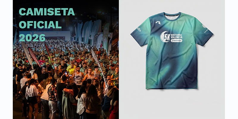 Lee más sobre el artículo La 15K Nocturna Valencia Gana Energía presenta su camiseta oficial sostenible e inspirada en el Mediterráneo